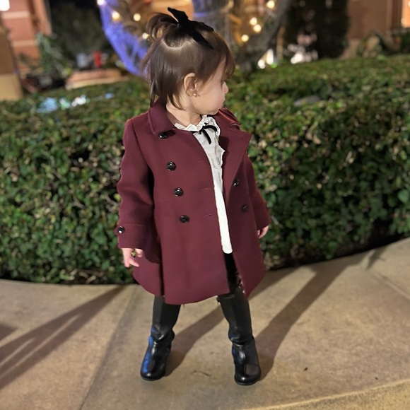 Burberry Burgundy Coat - Picture 2 of 2